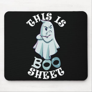 Mousepad Este É um Fantasma de Folha Boo Retro Festa de Hal