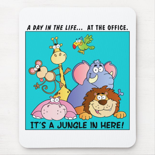 Mousepad Este escritório é uma selva (Frente)