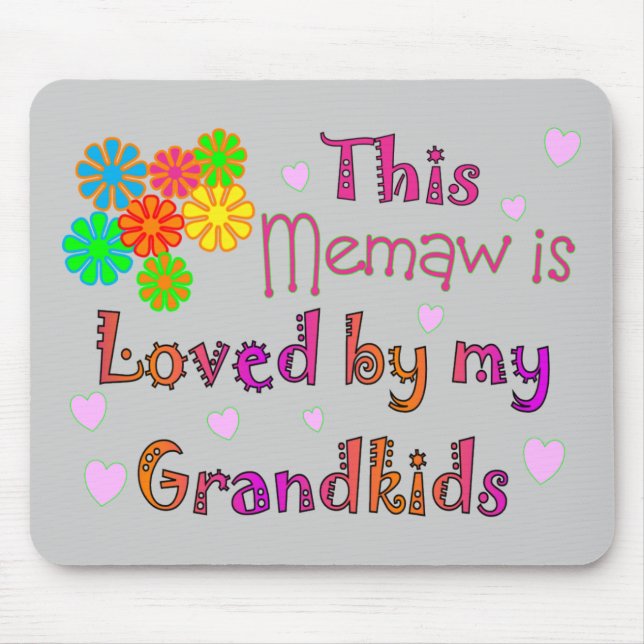 Mousepad Este memaw amado por meus netos (Frente)
