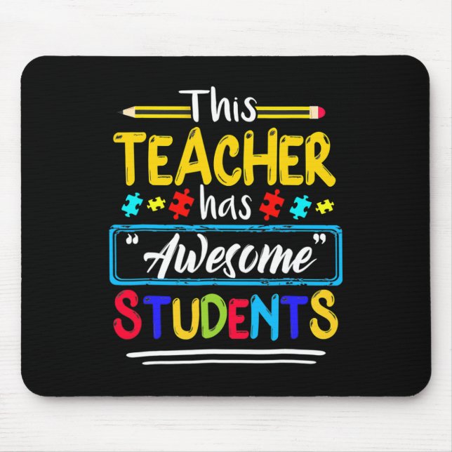 Mousepad Este Professor Tem Estudantes Incríveis Quebra-cab (Frente)