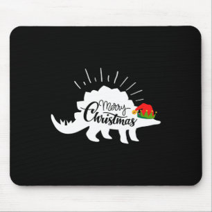 Mousepad Estegossauro Feliz Natal Dinossauro Engraçado 