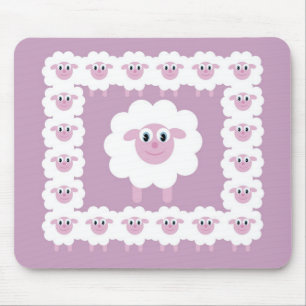 Mousepad Esteira bonito do rato dos carneiros