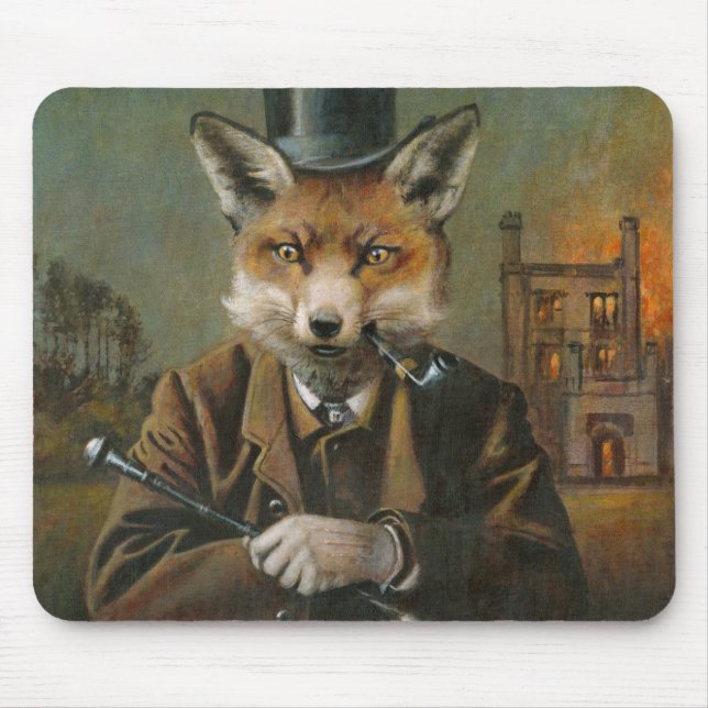 Mousepad Esteira Dapper do rato do Fox do Victorian do (Frente)