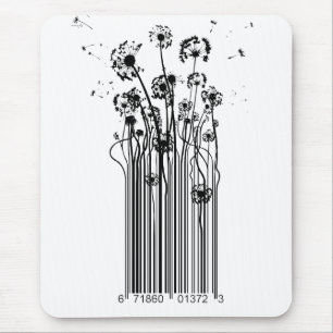 Mousepad Esteira do rato da silhueta do dente-de-leão do