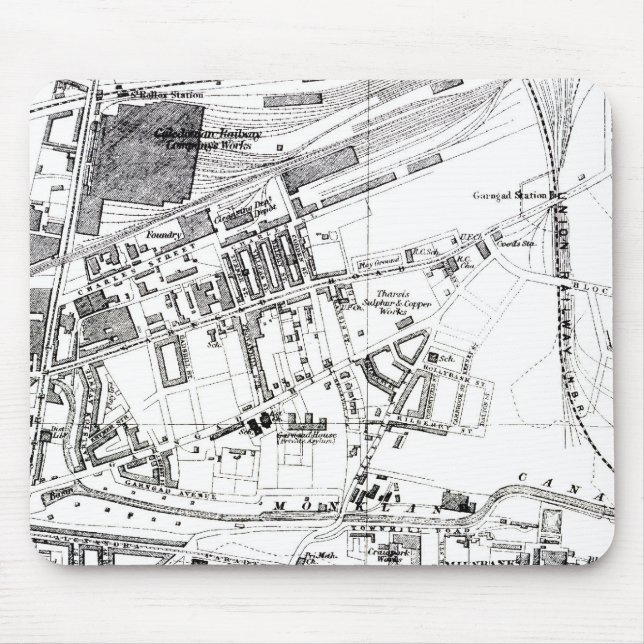 Mousepad Esteira do rato de Garngad Glasgow (Frente)