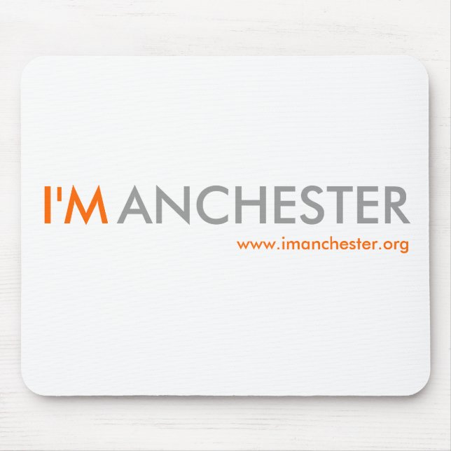 Mousepad Esteira do rato de I'Manchester (branca) (Frente)