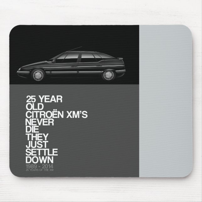 Mousepad Esteira do rato do aniversário de Citroen XM 25a (Frente)