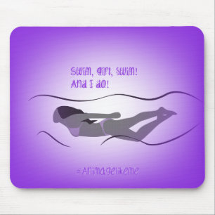 Mousepad Esteira do rato do nadador da menina