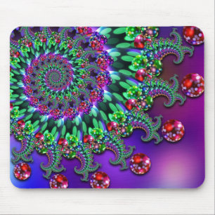 Mousepad Esteira do rato - roxo Terquoise do Fractal de