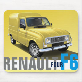 Mousepad Esteira ilustrada Van do rato de Renault R4 F6