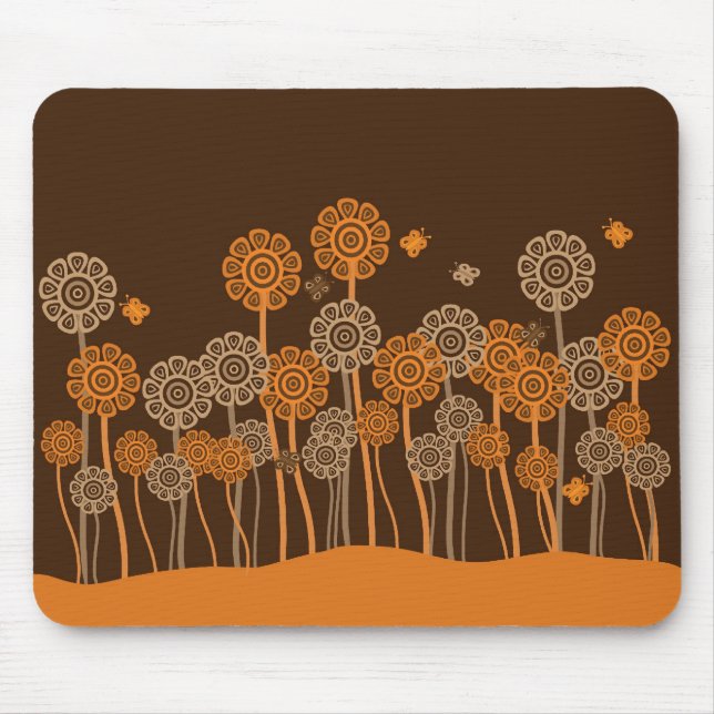 Mousepad Esteira retro Funky do rato do jardim (Frente)
