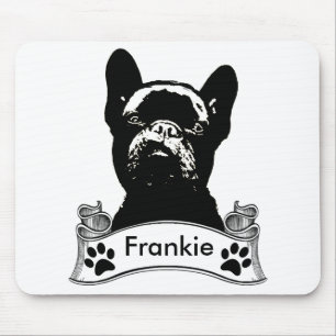Mousepad Estêncil do buldogue francês personalizado