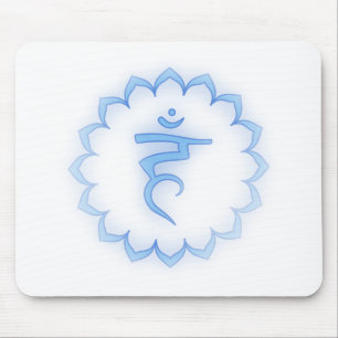 Mousepad "Estenciled" Throat Chakra - Azul Claro