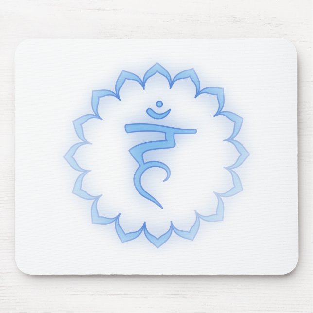 Mousepad "Estenciled" Throat Chakra - Azul Claro (Frente)