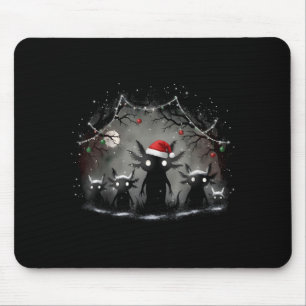 Mousepad Estética de Natal Gótico Assustador Axolote Horror