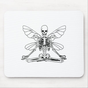 Mousepad Estética Fairycore Grunge Fada Esqueleto Ioga Med