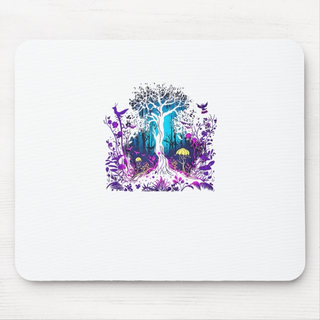 Mousepad Estética Fey Gótica Emo Goblincore Floresta Gráfic (Frente)