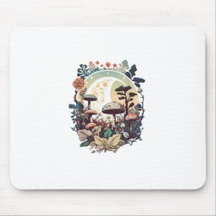 Mousepad Estética Goblincore e Cottagecore Cogumelo Calmo