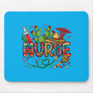 Mousepad Estetoscópio de Enfermeira Coquete do Cinco De May