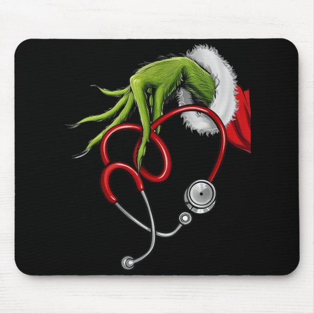 Mousepad Estetoscópio de Natal Engraçado (Frente)