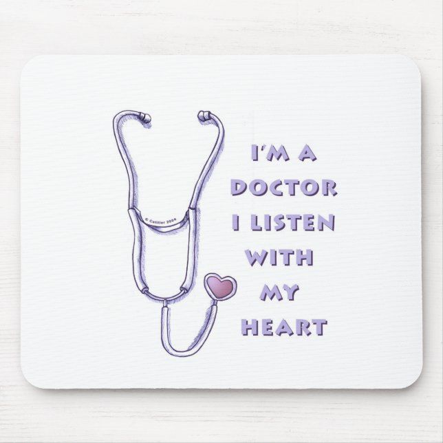 Mousepad Estetoscópio Médico do coração (Frente)