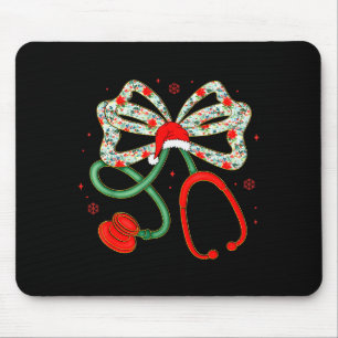 Mousepad Estetoscópio Natal Enfermeira Trabalhador de Saúde