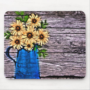 Mousepad Estigma russo, girassol amarelo-vaso