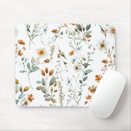 Mousepad Estilo Boho de flor selvagem aquática