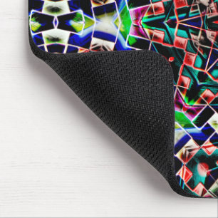 Mousepad Estilo caleidoscópio canvas de plástico ou couro