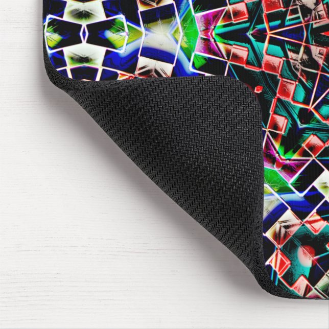 Mousepad Estilo caleidoscópio canvas de plástico ou couro (Canto)