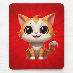 Mousepad Estilo de Cartoon de Gato Laranja Bonito - 89738
