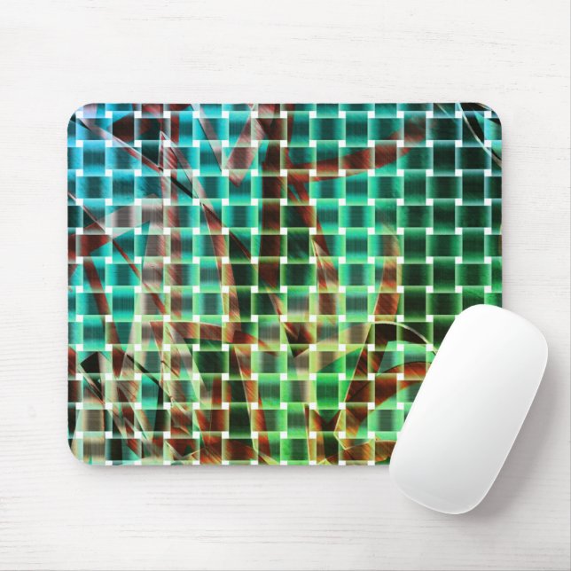 Mousepad Estilo de cesta de palha seca verde e castanha sem (Com mouse)