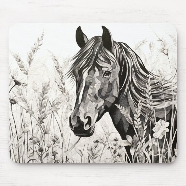 Mousepad Estilo de Desenho de Prairie, Natureza Pacífica do (Frente)
