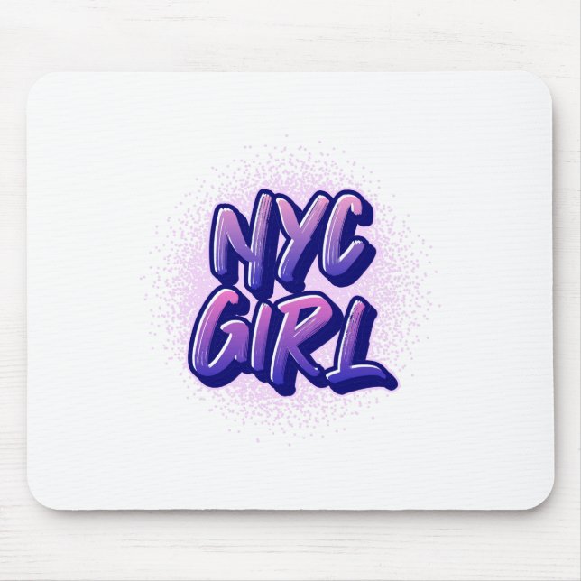 Mousepad Estilo de Grafite de Rapariga NYC (Frente)