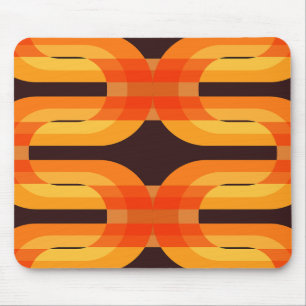 Mousepad estilo de padrão retrô 70s 60s