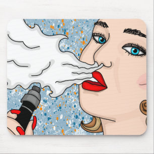 Mousepad Estilo de Retrô de Arte Pop desenhada pela Mão