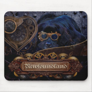 Mousepad Estilo de Steampunk do cão de Terra Nova!