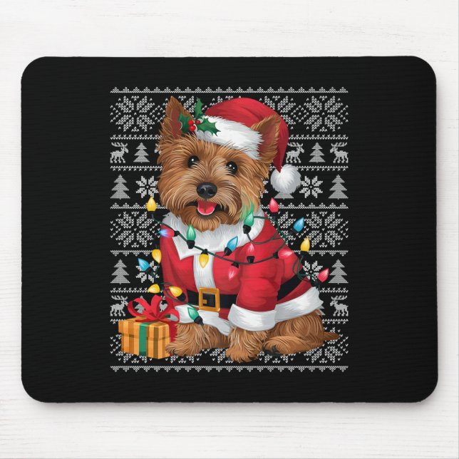 Mousepad Estilo de Sweater Xmas Papais noeis Feios Cairn Te (Frente)