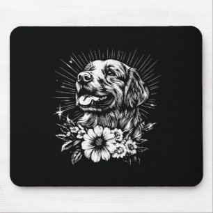 Mousepad Estilo de Tatuagem Ouro do Lover Retriever Cão Ret