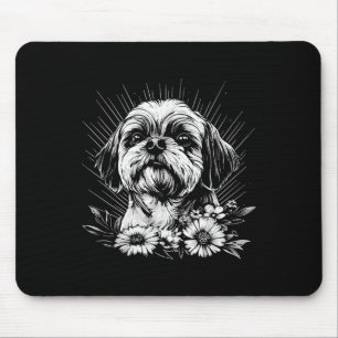 Mousepad Estilo de Tatuagem Retroativa Shih Tzu Dog Lover