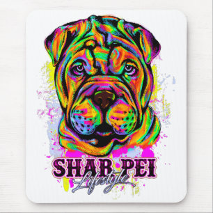 Mousepad Estilo de Vida do Cão-Papoeira Shar Pei