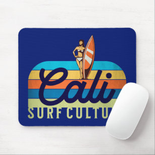 Mousepad Estilo de Vintage de Cultura de Surf Cali