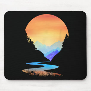 Mousepad Estilo de Vintage solar externo monta a natureza s