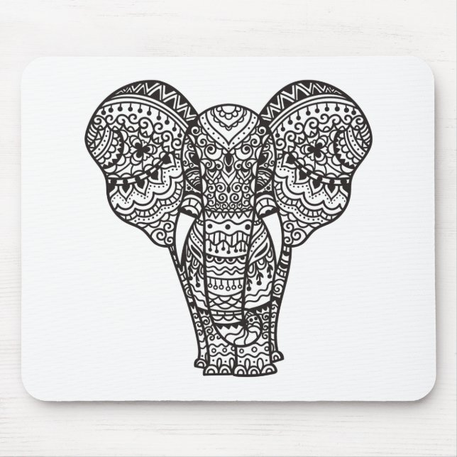 Mousepad Estilo decorativo do elefante (Frente)