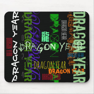 Mousepad Estilo do grafite Repetindo Ano do Dragão - MP