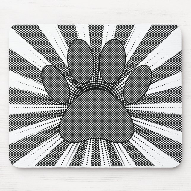Mousepad Estilo do mangá de impressão da pata de cão (Frente)