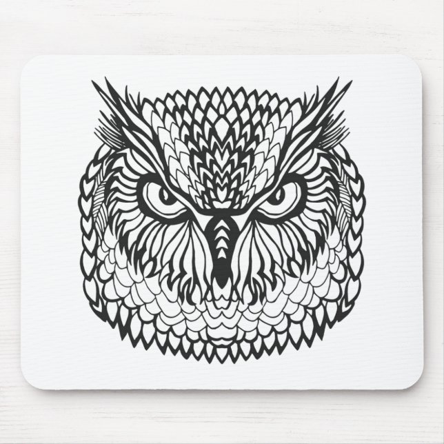 Mousepad Estilo Eagle Owl Head (Frente)