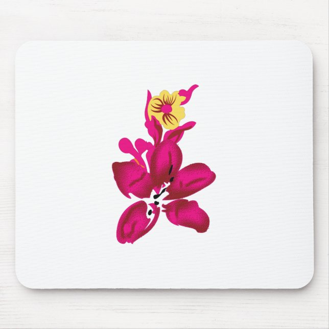 Mousepad Estilo Floral, ArtyClick Crimson, Dourado leve (Frente)