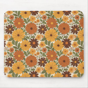 Mousepad estilo floral/flor dos anos 70 vintage
