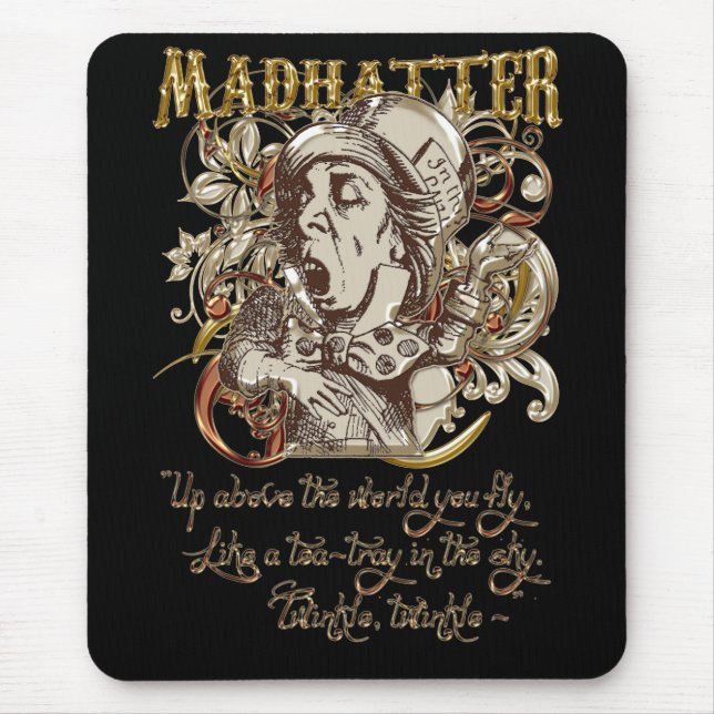 Mousepad Estilo louco de Carnivale do Hatter (com poema) (Frente)